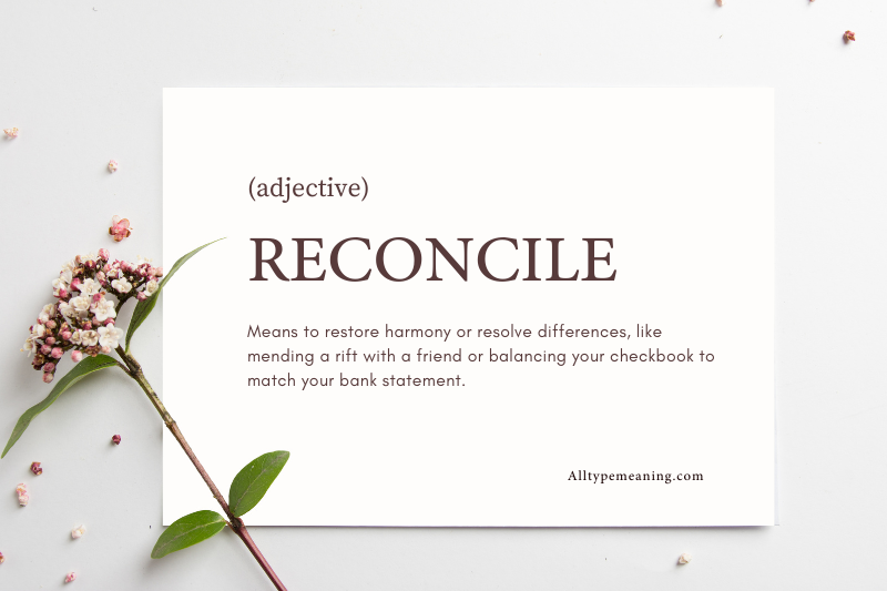 reconcile meaning