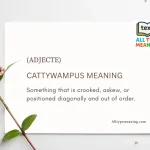 Cattywampus Meaning