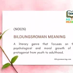 bildungsroman meaning