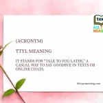 TTYL meaning